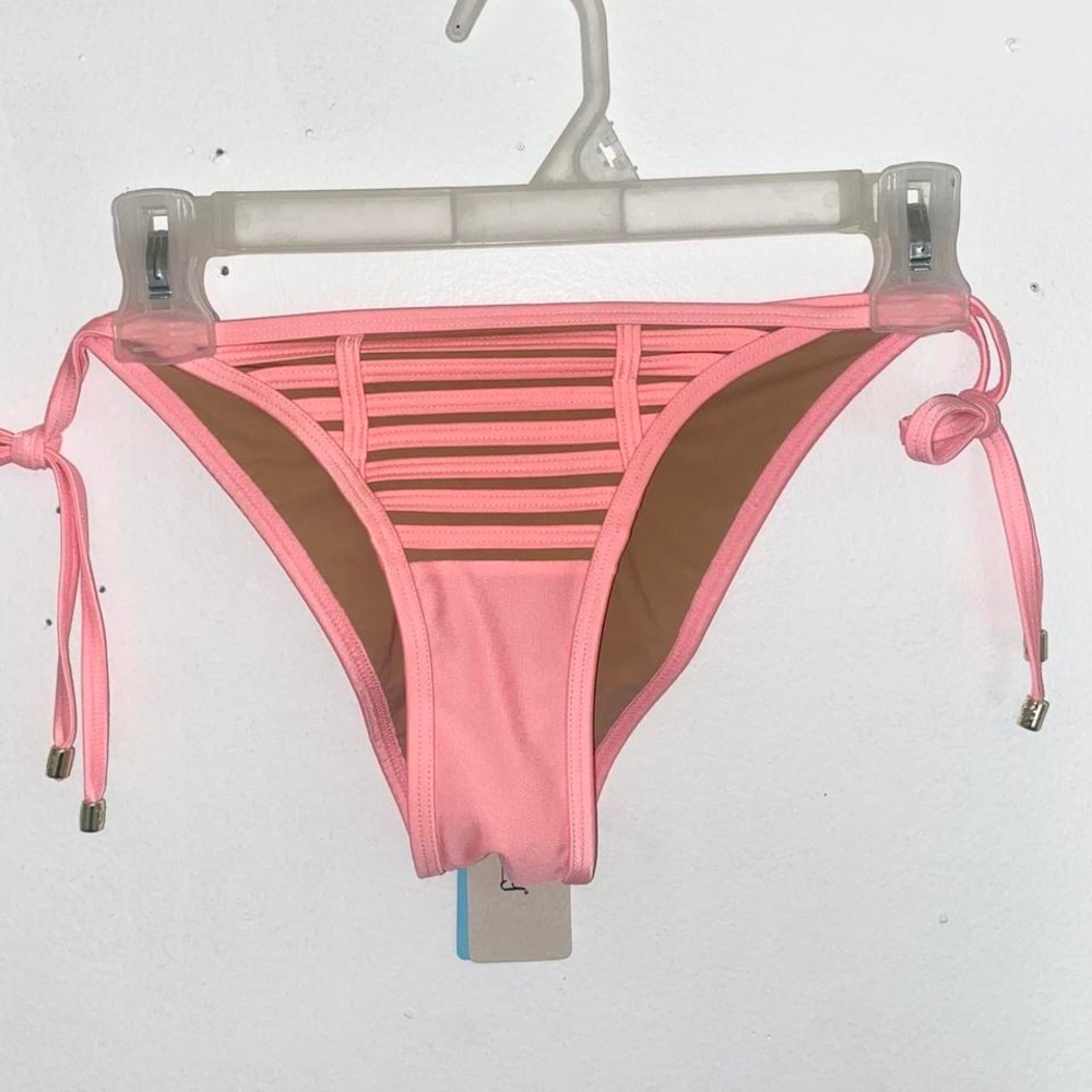 Beach Bunny Pink & Brown Bathing Suit Bottoms Brand New W Tags
